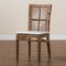 Baxton Studio Laluna Modern Bohemian Greywashed Natural Rattan and Mahogany Dining Chair with Cushion 214-12802-ZORO - alternate 7